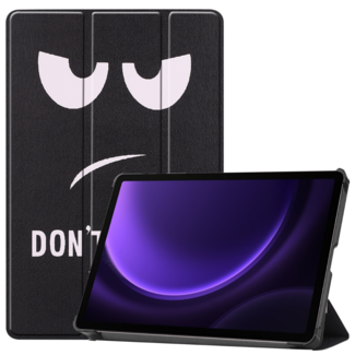 Case2go Case2go - Tablet hoes geschikt voor Samsung Galaxy Tab S9 FE (2023) - Tri-fold Case - Don't Touch Me