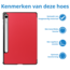 Case2go - Tablet hoes geschikt voor Samsung Galaxy Tab S9 FE (2023) - Tri-fold Case - Rood