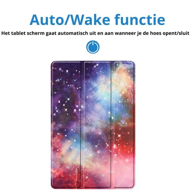 Case2go - Tablet hoes geschikt voor Samsung Galaxy Tab S9 FE / Galaxy Tab 10 FE / Galaxy Tab S10 Lite - 10.9 Inch - Tri-fold Case - Galaxy