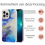 Hoozey - Hoesje geschikt voor Apple iPhone 15 Pro Max - Pearl Case - Paars / Blauw