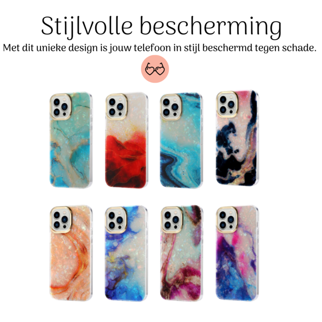 Hoozey - Hoesje geschikt voor Apple iPhone 15 Pro Max - Pearl Case - Donker Roze