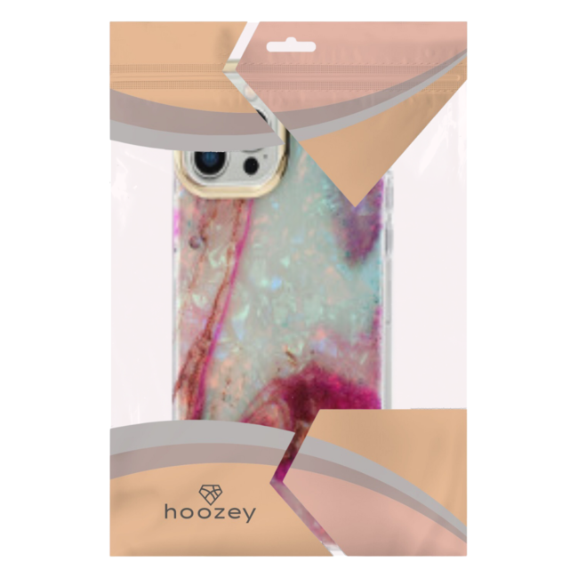 Hoozey - Hoesje geschikt voor Apple iPhone 15 Pro Max - Pearl Case - Donker Roze