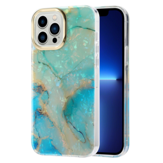 Hoozey Hoozey - Hoesje geschikt voor Apple iPhone 15 Pro Max - Pearl Case - Turquoise