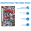 Case2go - Tablet hoes geschikt voor Samsung Galaxy Tab S9 FE Plus (2023) - Tri-fold Case - Graffiti