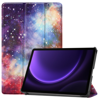 Case2go Case2go - Tablet hoes geschikt voor Samsung Galaxy Tab S9 FE Plus (2023) - Tri-fold Case - Galaxy