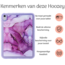 Hoozey - Back Cover geschikt voor Samsung Galaxy Tab S9/S9 FE (2023) - 11/10.9 inch - Tablet hoes - Marmer print - Paars