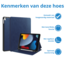 Case2go - Tablet hoes geschikt voor Apple iPad 10.2 (2021/2020/2019) - Business Wallet Book Case - Auto Wake/Sleep functie - Donker Blauw