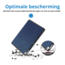 Case2go - Tablet hoes geschikt voor Apple iPad 10.2 (2021/2020/2019) - Business Wallet Book Case - Auto Wake/Sleep functie - Donker Blauw