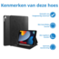 Case2go - Tablet hoes geschikt voor Apple iPad 10.2 (2021/2020/2019) - Business Wallet Book Case - Auto Wake/Sleep functie - Zwart