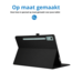 Case2go - Tablet hoes geschikt voor Lenovo Tab P12 (2023) - Bookcase van spijkerstof met pasjeshouder - Zwart