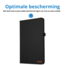 Case2go - Tablet hoes geschikt voor Lenovo Tab P12 (2023) - Bookcase van spijkerstof met pasjeshouder - Zwart