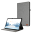 Case2go Case2go - Tablet hoes geschikt voor Lenovo Tab P12 (2023) - Bookcase van spijkerstof met pasjeshouder - Grijs