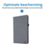 Case2go - Tablet hoes geschikt voor Lenovo Tab P12 (2023) - Bookcase van spijkerstof met pasjeshouder - Blauw
