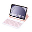 Case2go - Bluetooth Toetsenbordcase geschikt voor Samsung Galaxy Tab A9 (2023)  - Met stylus pen houder - QWERTY Keyboard case - Roze