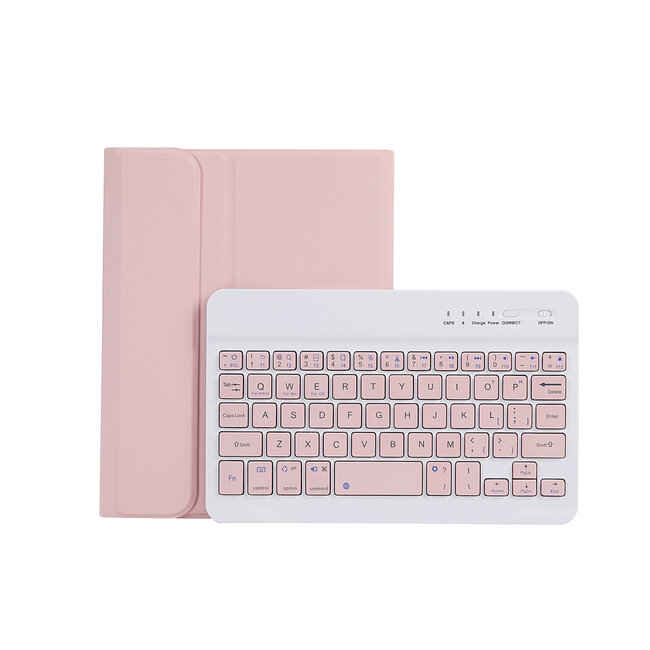Case2go - Bluetooth Toetsenbordcase geschikt voor Samsung Galaxy Tab A9 (2023)  - Met stylus pen houder - QWERTY Keyboard case - Roze