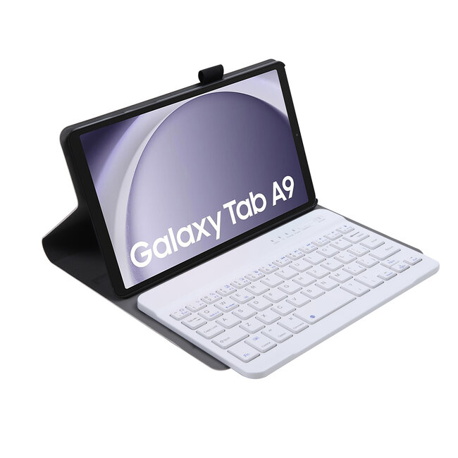 Case2go - Bluetooth Toetsenbordcase geschikt voor Samsung Galaxy Tab A9 (2023)  -  QWERTY Keyboard case - Zwart