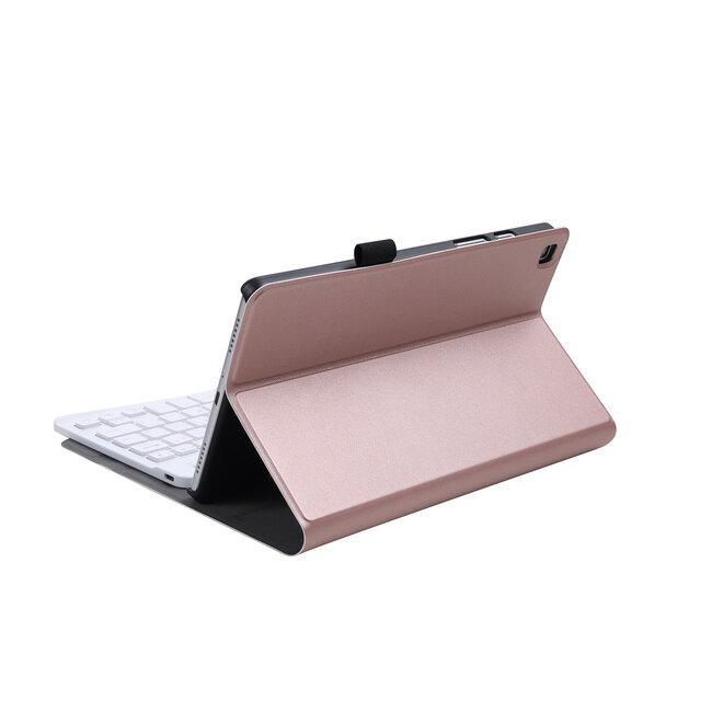 Case2go - Bluetooth Toetsenbordcase geschikt voor Samsung Galaxy Tab A9 (2023)  -  QWERTY Keyboard case - Rose Goud