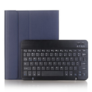 Case2go Case2go - Bluetooth Toetsenbordcase geschikt voor Samsung Galaxy Tab A9 Plus (2023) - QWERTY Keyboard case - Donker Blauw