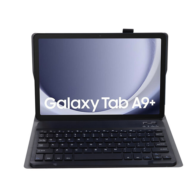 Case2go - Bluetooth Toetsenbordcase geschikt voor Samsung Galaxy Tab A9 Plus (2023) - QWERTY Keyboard case - Donker Blauw