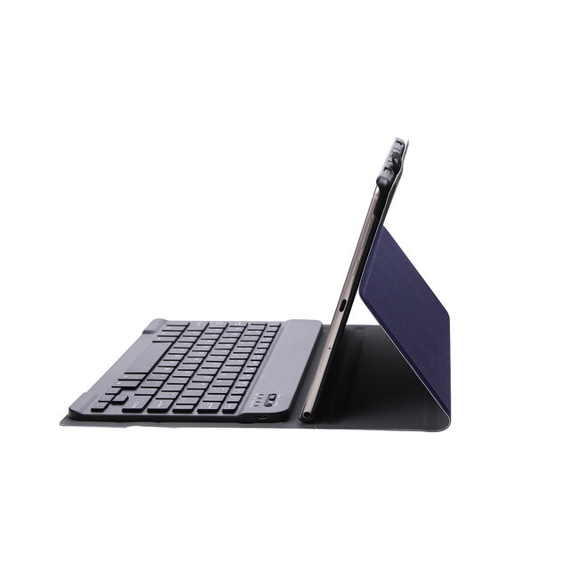 Case2go - Bluetooth Toetsenbordcase geschikt voor Samsung Galaxy Tab A9 Plus (2023) - QWERTY Keyboard case - Donker Blauw