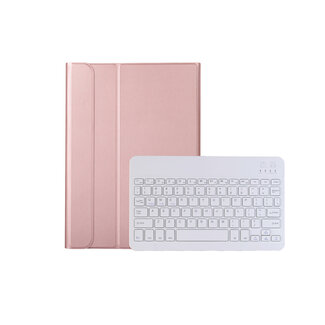 Case2go Case2go - Bluetooth Toetsenbordcase geschikt voor Samsung Galaxy Tab A9 Plus (2023) - QWERTY Keyboard case - Rose Goud