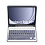 Case2go - Bluetooth Toetsenbordcase geschikt voor Samsung Galaxy Tab A9 Plus (2023) - Met stylus pen houder - QWERTY Keyboard case - Paars