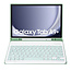 Case2go - Bluetooth Toetsenbordcase geschikt voor Samsung Galaxy Tab A9 Plus (2023) - Met stylus pen houder - QWERTY Keyboard case - Licht Groen