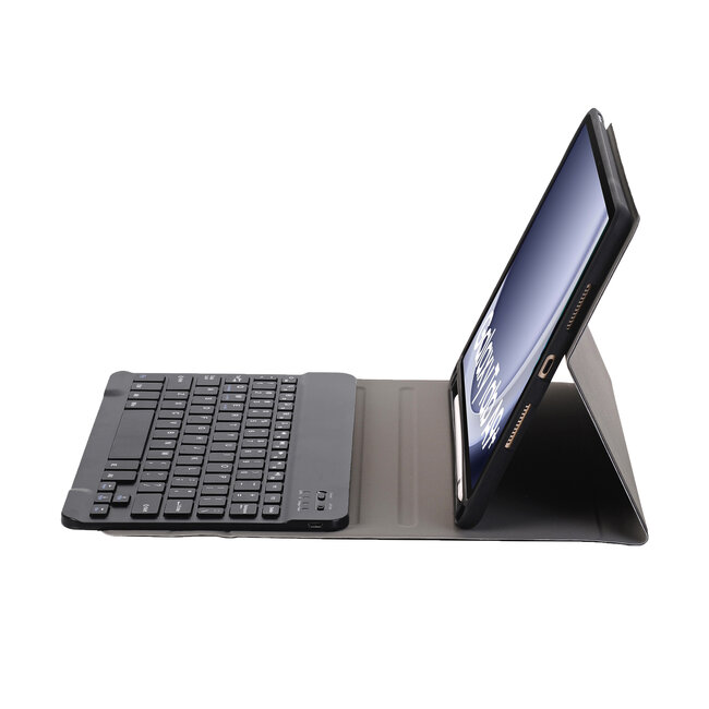 Case2go - Bluetooth Toetsenbordcase geschikt voor Samsung Galaxy Tab A9 Plus (2023) - Met stylus pen houder - QWERTY Keyboard case - Zwart