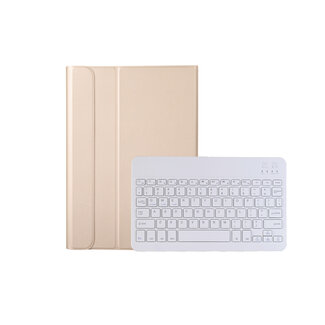 Case2go Case2go - Bluetooth Toetsenbordcase geschikt voor Samsung Galaxy Tab A9 Plus (2023) - QWERTY Keyboard case - Goud