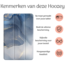 Hoozey - Book Case geschikt voor Samsung Galaxy Tab S9 (2023) - 11 inch - Sleep cover - Marmer print - Donker Blauw