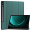 Case2go - Tablet hoes geschikt voor Samsung Galaxy Tab S9 FE Plus (2023) - Tri-fold Case - Met Pencilhouder - Donker Groen