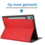 Case2go - Tablet hoes geschikt voor Lenovo Tab P12 (2023) - Bookcase van Kunstleer - Rood