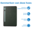 Case2go - Tablet hoes geschikt voor Lenovo Tab P12 (2023) - Bookcase van Kunstleer - Groen