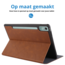 Case2go - Tablet hoes geschikt voor Lenovo Tab P12 (2023) - Bookcase van Kunstleer - Bruin