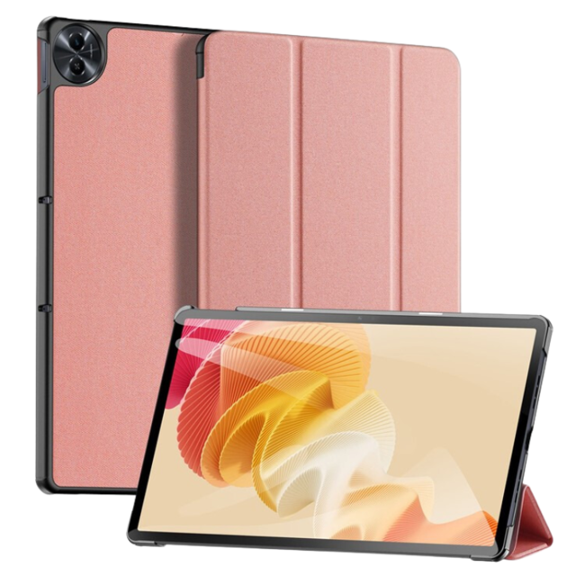 Dux Ducis - Tablet hoes geschikt voor OPPO Realme Pad 2 - 11.5 Inch - Domo Series - Tri-Fold Book Case - Roze