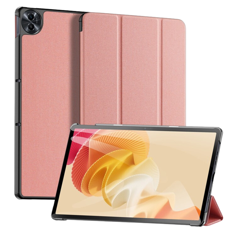 Dux Ducis - Tablet hoes geschikt voor OPPO Realme Pad 2 - 11.5 Inch - Domo Series - Tri-Fold Book Case - Roze afbeelding