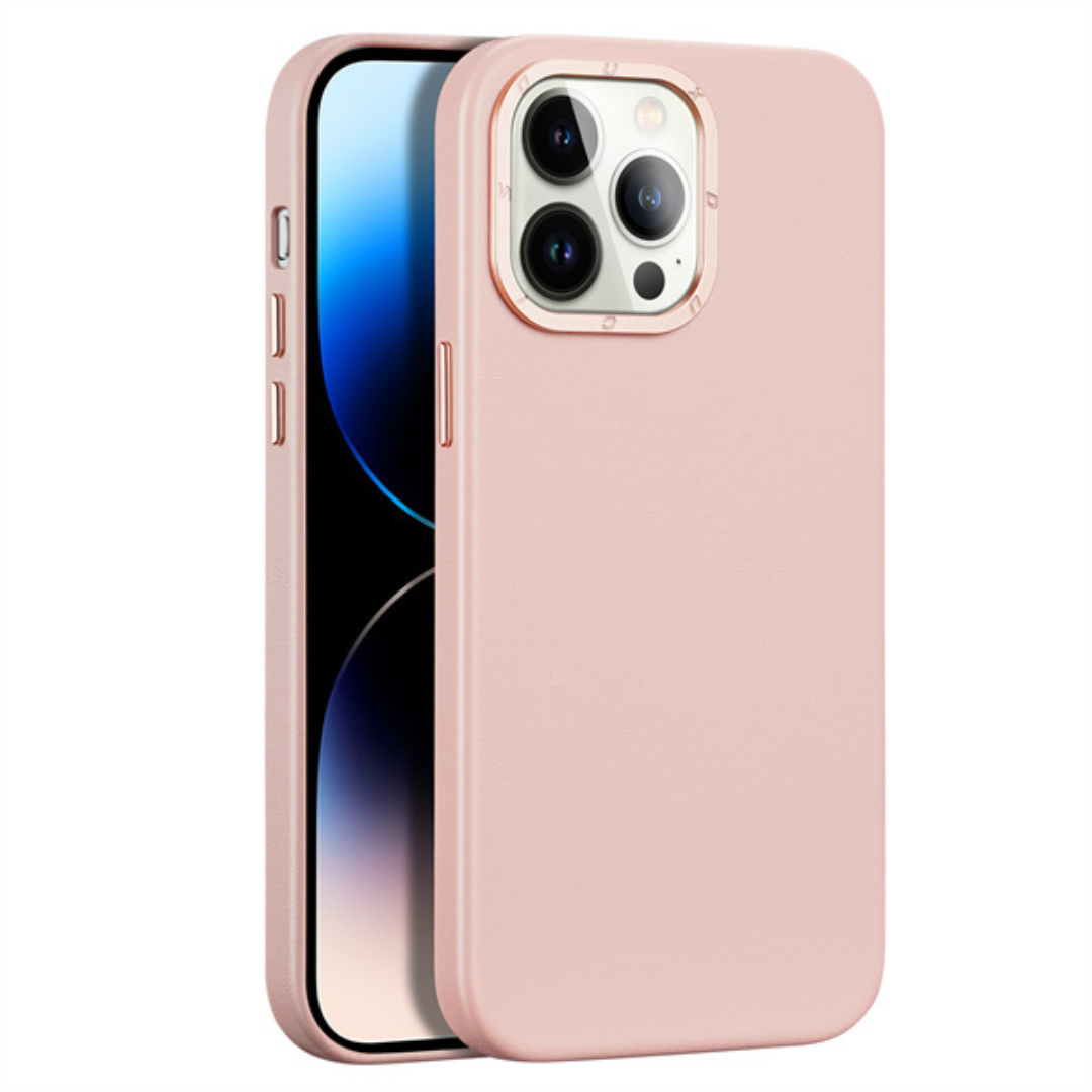 Dux Ducis - Telefoonhoesje geschikt voor Apple iPhone 14 Pro Max - Grit Series - Backcover met Magneet ring - Roze afbeelding