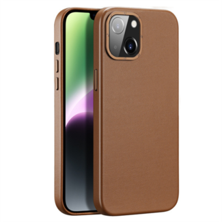 Dux Ducis Dux Ducis - Telefoonhoesje geschikt voor Apple iPhone 14 Plus - Grit Series - Backcover met Magneet ring - Bruin