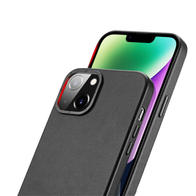 Dux Ducis Grit Apple Hoesje geschikt voor iPhone 14 Max - MagSafe Back Cover Bruin