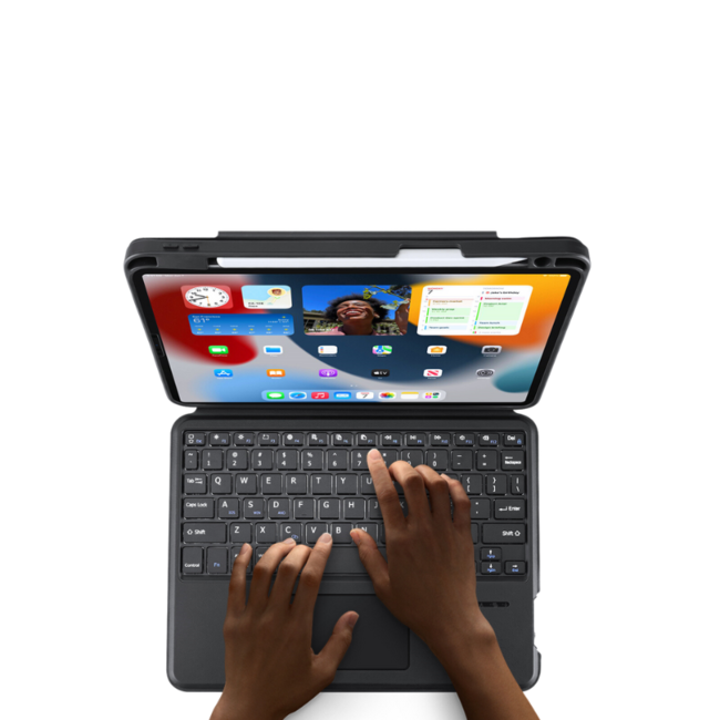 Dux Ducis - Toetsenbord hoes geschikt voor Apple iPad Pro 12.9 - Afneembaar - QWERTY - Tablet toetsenbord met touchpad - Zwart