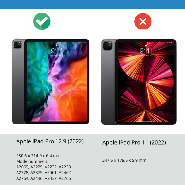 Dux Ducis - Toetsenbord hoes geschikt voor Apple iPad Pro 12.9 - Afneembaar - QWERTY - Tablet toetsenbord met touchpad - Zwart