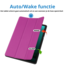 Case2go - Tablet hoes geschikt voor Samsung Galaxy Tab S9 FE Plus (2023) - Tri-fold Case - Met Pencilhouder - Paars