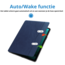 Case2go - Tablet hoes geschikt voor Samsung Galaxy Tab S9 FE Plus (2023) - Business Wallet Book Case - Auto Wake/Sleep functie- Blauw