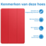 Case2go - Tablet hoes geschikt voor Samsung Galaxy Tab S9 FE (2023) - Tri-fold Case - Met Pencilhouder - Rood