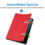 Case2go - Tablet hoes geschikt voor Samsung Galaxy Tab S9 FE (2023) - Tri-fold Case - Met Pencilhouder - Rood