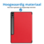 Case2go - Tablet hoes geschikt voor Samsung Galaxy Tab S9 FE (2023) - Tri-fold Case - Met Pencilhouder - Rood