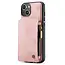 CaseMe - Telefoonhoesje geschikt voor Apple iPhone 15 - Back Cover - Met Pasjeshouder - Licht Roze
