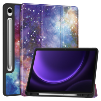 Case2go Case2go - Tablet hoes geschikt voor Samsung Galaxy Tab S9 FE (2023) - Tri-fold Case - Met Pencilhouder - Galaxy
