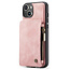 CaseMe CaseMe - Telefoonhoesje geschikt voor Apple iPhone 15 Plus - Back Cover - Met Pasjeshouder - Licht Roze