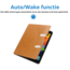 Case2go - Tablet hoes geschikt voor Apple iPad 10.2 (2021/2020/2019) - Business Wallet Book Case - Auto Wake/Sleep functie - Licht Bruin